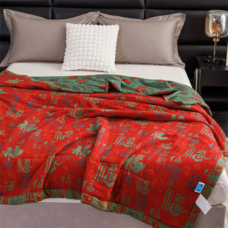 Retro Auspicious Summer Cotton Quilt