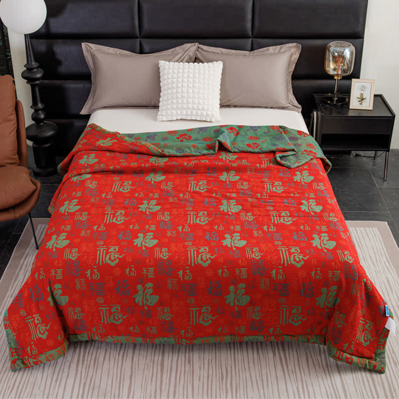 Retro Auspicious Summer Cotton Quilt