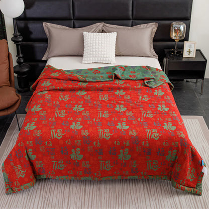 Retro Auspicious Summer Cotton Quilt