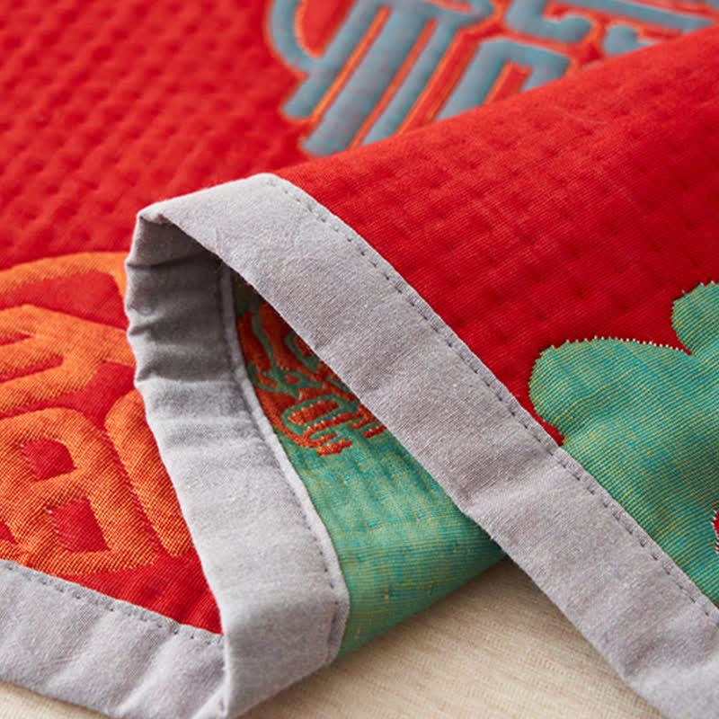 Pure Cotton Double-layer Gauze Auspicious Reversible Quilt