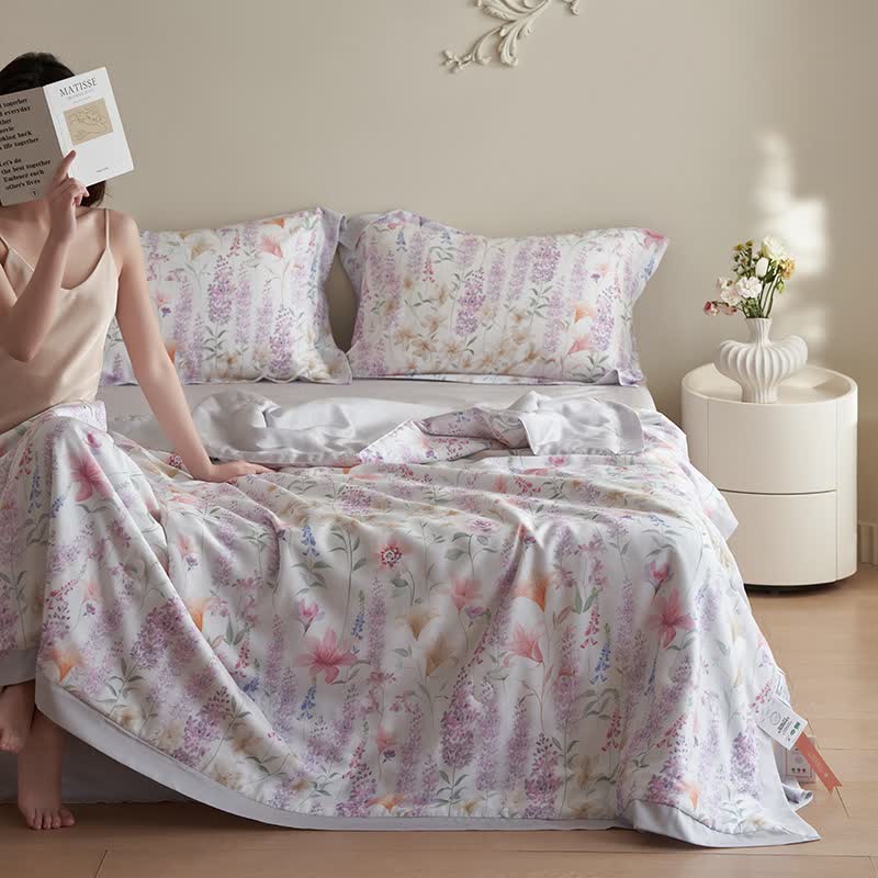 Rustic Lavender Summer Bedding Set(4pcs)