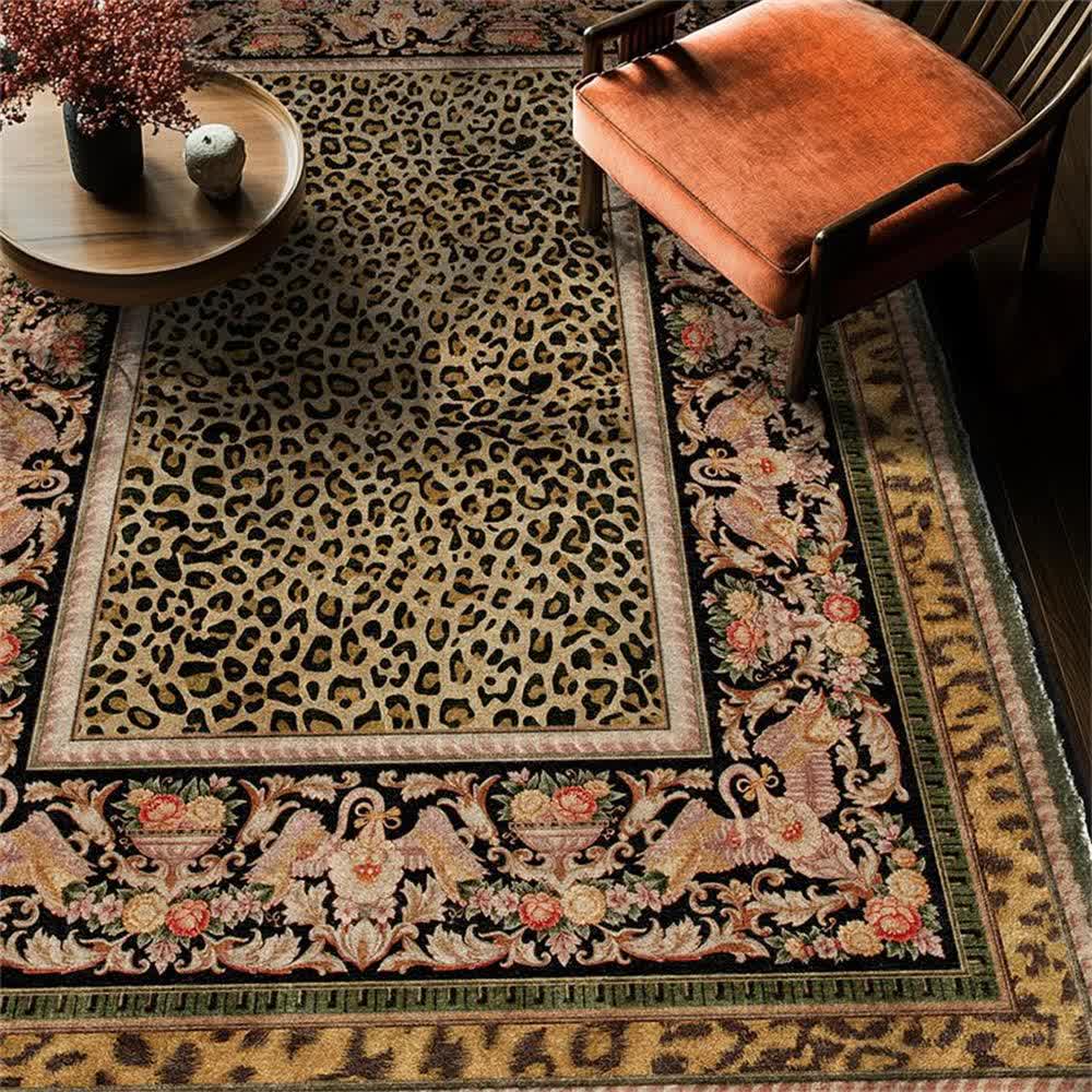 Baroque Leopard Anti-slip Indoor Outdoor Rug