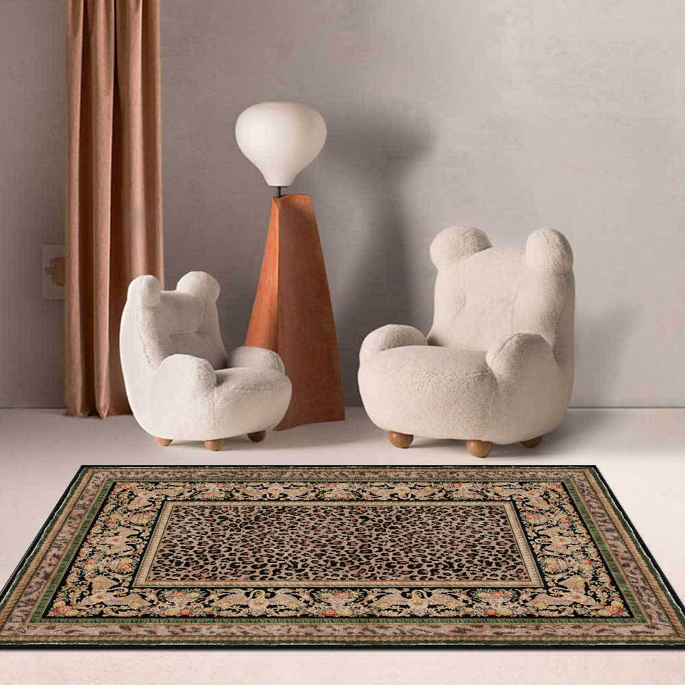 Baroque Leopard Anti-slip Indoor Outdoor Rug
