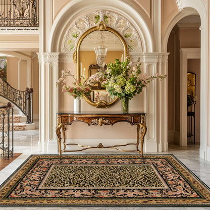 Baroque Leopard Anti-slip Indoor Outdoor Rug