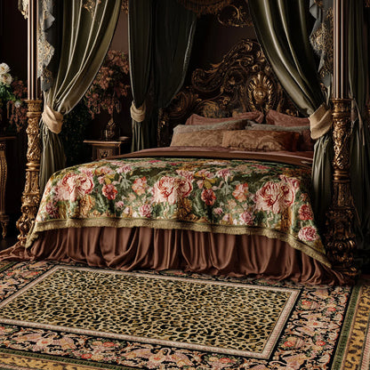 Baroque Leopard Anti-slip Indoor Outdoor Rug