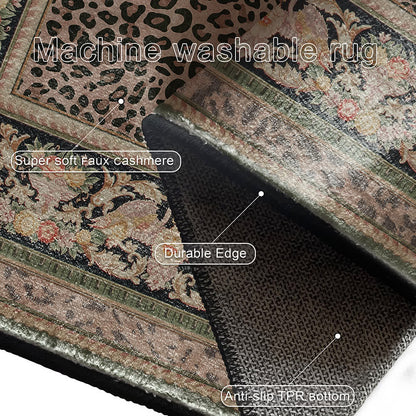 Baroque Leopard Anti-slip Indoor Outdoor Rug