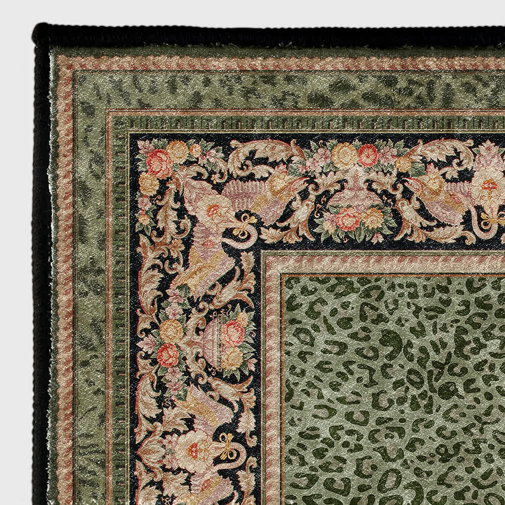 Baroque Leopard Anti-slip Indoor Outdoor Rug