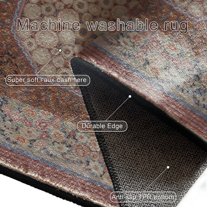 Elegant Floral Foldable Anti-slip Area Rug