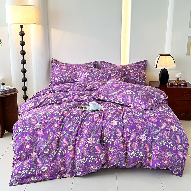Floral Soft Cotton Gauze Bedding Set(4PCS)