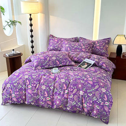 Floral Soft Cotton Gauze Bedding Set(4PCS)