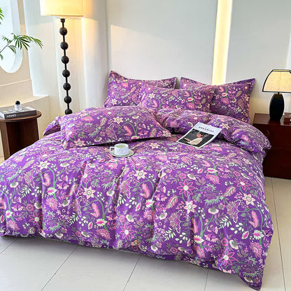 Floral Soft Cotton Gauze Bedding Set(4PCS)