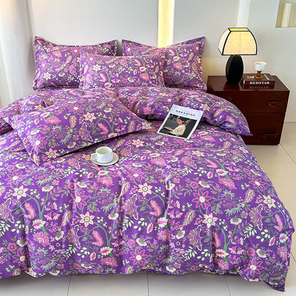 Floral Soft Cotton Gauze Bedding Set(4PCS)