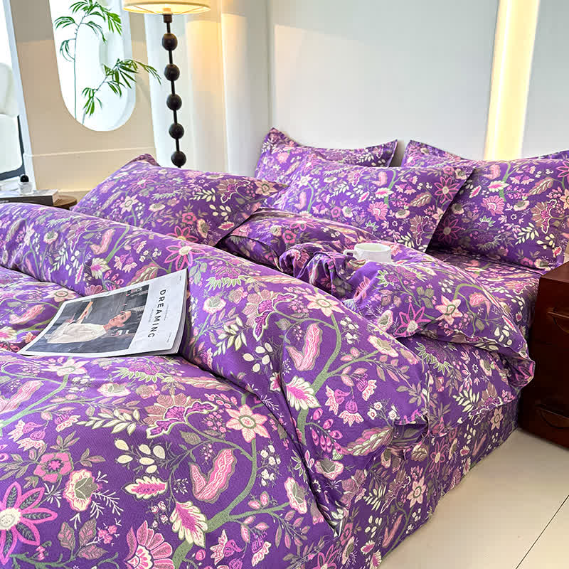 Floral Soft Cotton Gauze Bedding Set(4PCS)