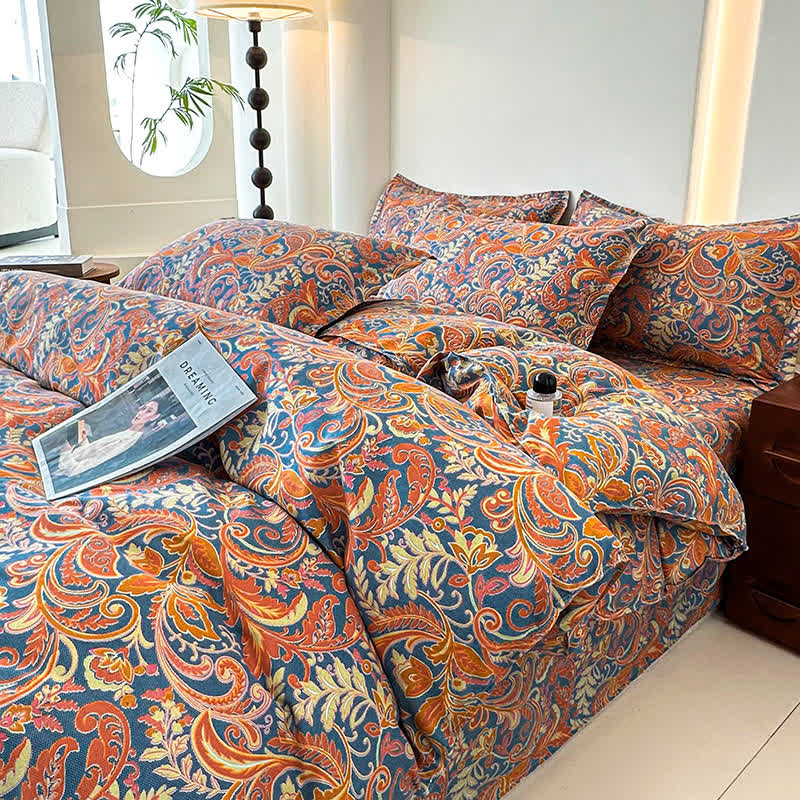 Retro Soft Cotton Gauze Bedding Set(4PCS)