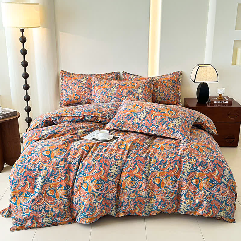 Retro Soft Cotton Gauze Bedding Set(4PCS)