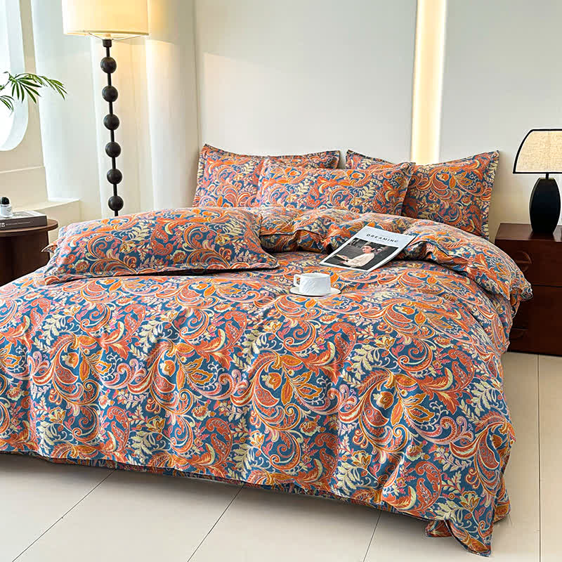 Retro Soft Cotton Gauze Bedding Set(4PCS)