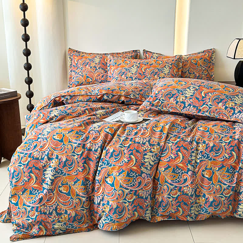 Retro Soft Cotton Gauze Bedding Set(4PCS)
