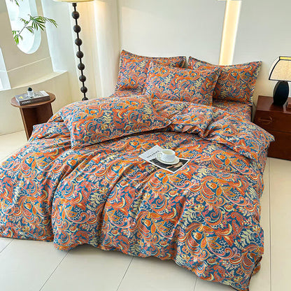 Retro Soft Cotton Gauze Bedding Set(4PCS)