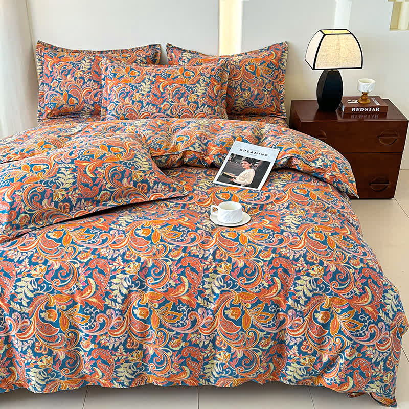 Retro Soft Cotton Gauze Bedding Set(4PCS)