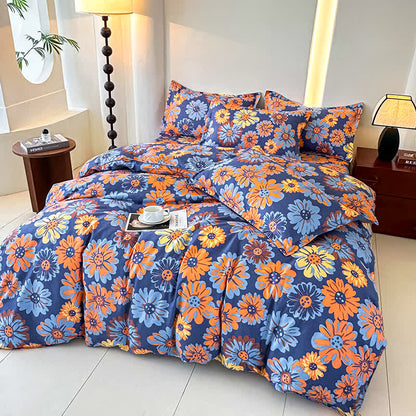 Retro Daisy Soft Cotton Gauze Bedding Set(4PCS)