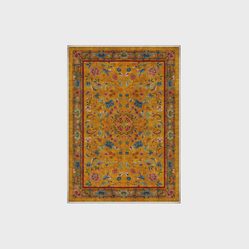 Anti-slip Washable Soft Vintage Floral Area Rug - 60" x 96" - image 4