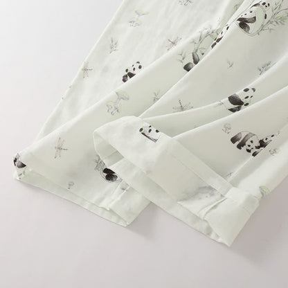 Bamboo Fiber Rural Panda Pajama Set