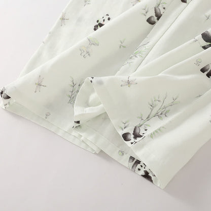 Bamboo Fiber Rural Panda Pajama Set