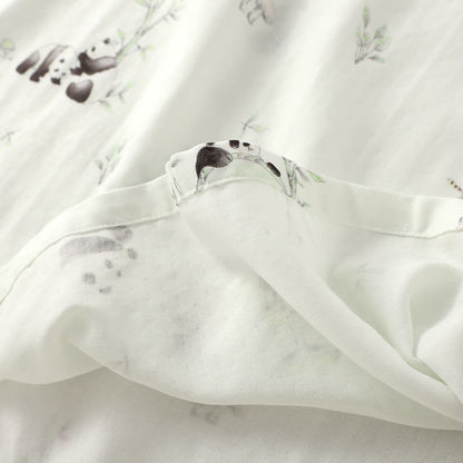 Bamboo Fiber Rural Panda Pajama Set