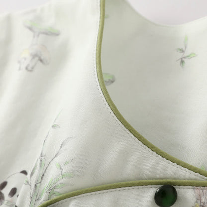 Bamboo Fiber Rural Panda Pajama Set