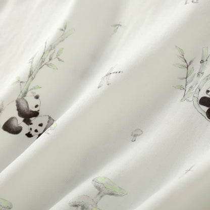Bamboo Fiber Rural Panda Pajama Set