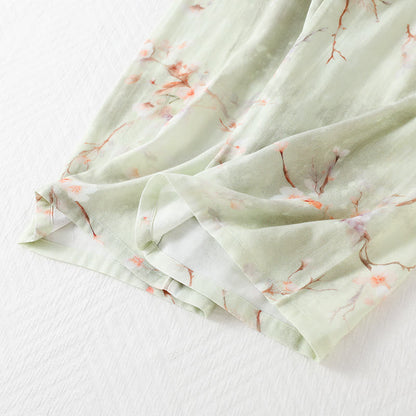 Plum Blossom Bamboo Fiber Pajama Set