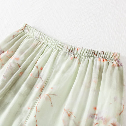 Plum Blossom Bamboo Fiber Pajama Set