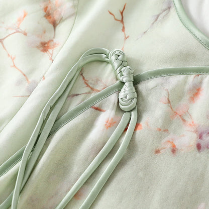 Plum Blossom Bamboo Fiber Pajama Set
