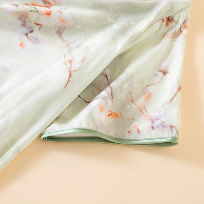 Plum Blossom Cotton Round Neck Nightdress
