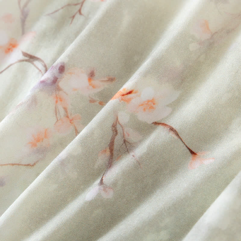 Plum Blossom Cotton Round Neck Nightdress