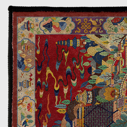Oriental Landscape Foldable Anti-slip Area Rug