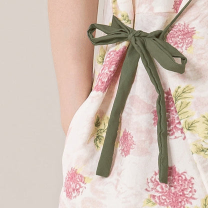Country Style Floral Short Sleeve Padded Nightdress with Pocket - image 8