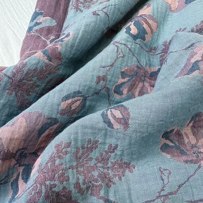 Elegant Floral Pure Cotton Double-layer Summer Quilt