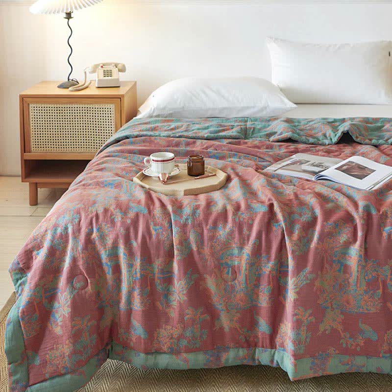 Vintage Pure Cotton Double-layer Summer Reversible Quilt