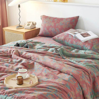 Vintage Pure Cotton Double-layer Summer Reversible Quilt