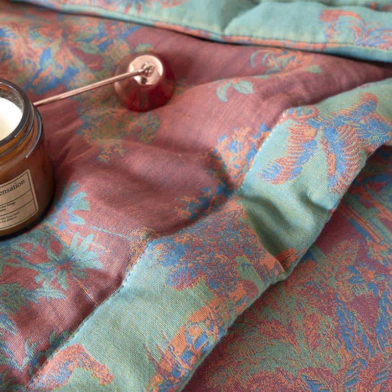 Vintage Pure Cotton Double-layer Summer Reversible Quilt