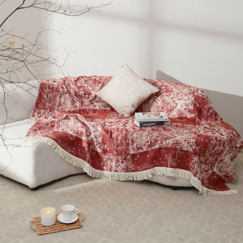 Ethnic Style Pure Cotton Gauze Soft Tassel Quilt