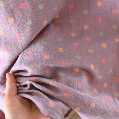 Colorful Circle Cotton Vintage Yarn-dyed Pajama Set