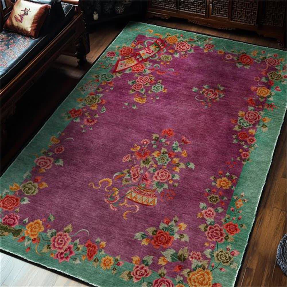 Vintage Rose Soft Washable Anti-slip Area Rug