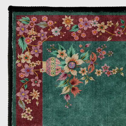Anti-slip Elegant Floral Soft Washable Area Rug