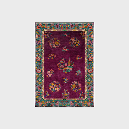 Retro Floral Anti-slip Indoor Outdoor Rug