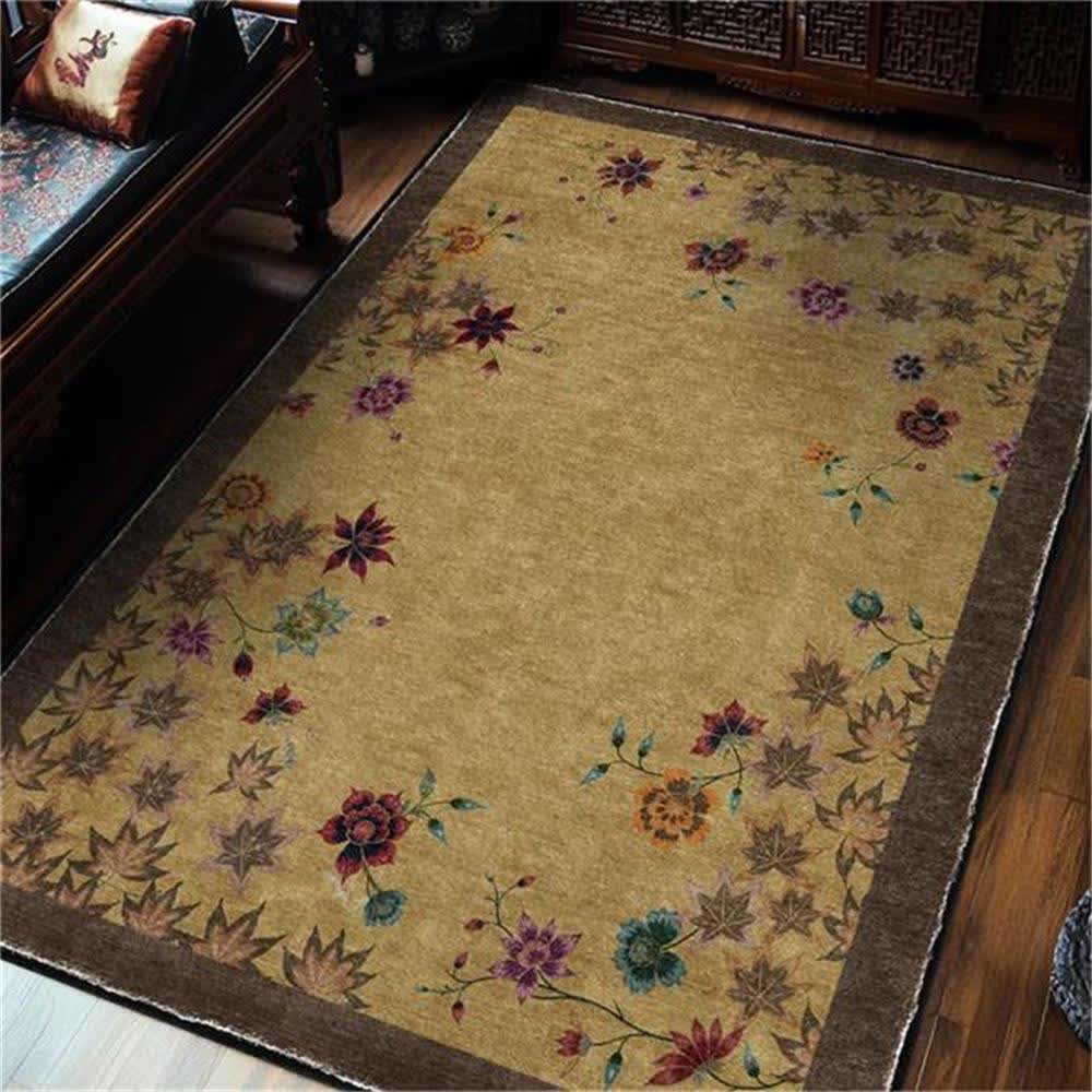Floral Maple Leaf Anti-slip Indoor Outdoor Rug - 60" x 96" - image 0