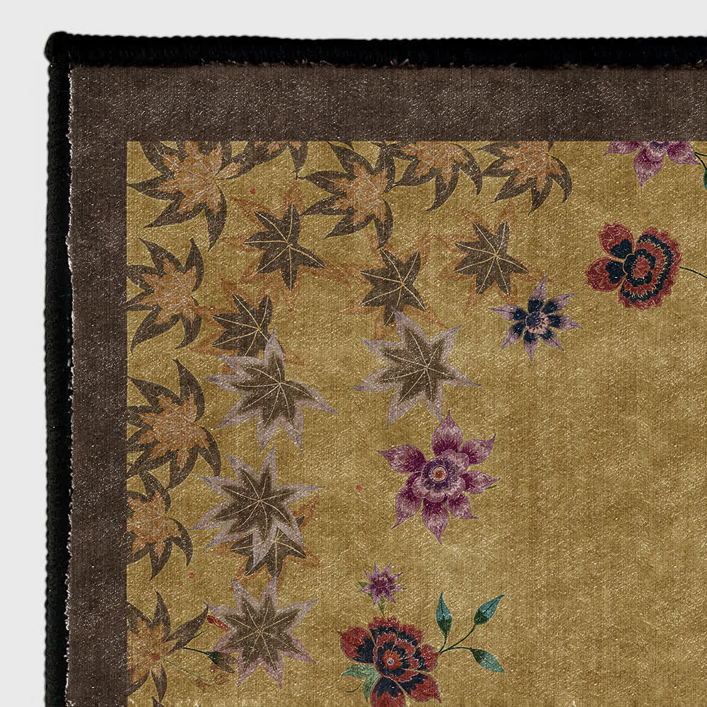 Floral Maple Leaf Anti-slip Indoor Outdoor Rug - image 5