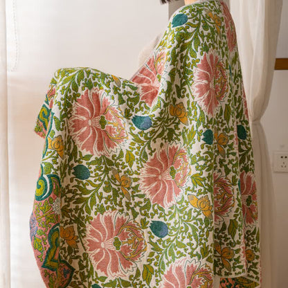 Pastoral Floral Pure Cotton Gauze Absorbent Bath Towel