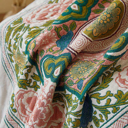 Elegant Floral Pure Cotton Gauze Absorbent Bath Towel
